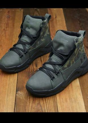 Зимние мужские ботинки/кроссовки under armour из натуральной кожи2 фото