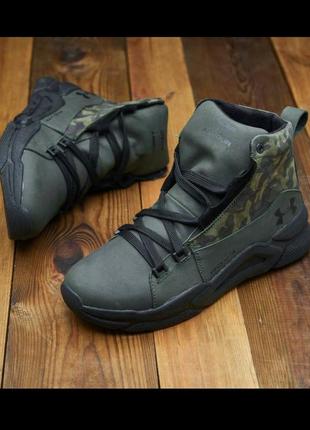 Зимние мужские ботинки/кроссовки under armour из натуральной кожи4 фото