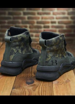 Зимние мужские ботинки/кроссовки under armour из натуральной кожи7 фото