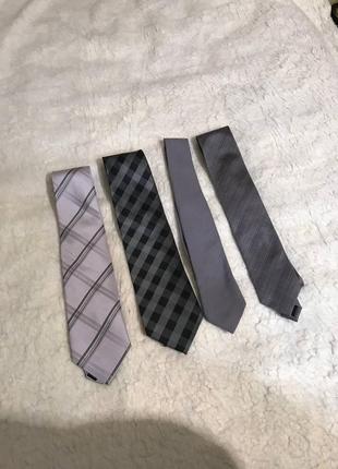Краватки галстуки сірі відтінки1 фото