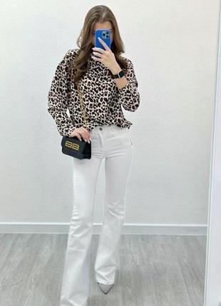 Актуальная блуза/рубашка в леопардовый принт2 фото