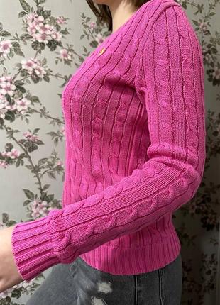 Коттоновый свитерик polo ralph lauren/светик в косичке/розовый свитер/осенний коттоновый свитерик polo ralph lauren5 фото