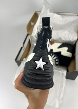 Кеди converse run star motion platform black 171545c чорні текстиль, оригінальні кеди конверс4 фото