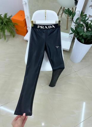 Теплые брендовые лосины в стиле prada3 фото