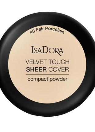 Пудра для обличчя isadora velvet touch sheer cover 40 — fair porcelain