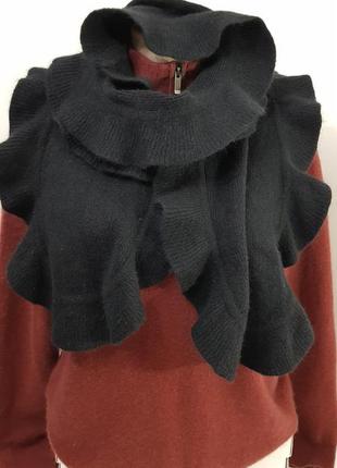 Интересный мягкий и теплый шарф шерсть+ангора