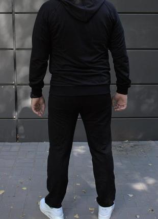 Черный демисезонный спортивный костюм мужской олимпийка штаны5 фото