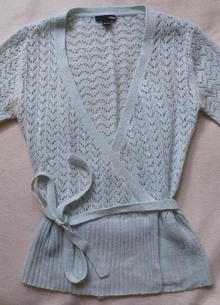 Женский теплый свитер джемпер кофта на запах h&m размер s-m1 фото