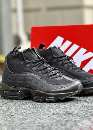 Высокие мужские термо кроссовки в стиле nike air max 95 sneakerboot 🆕 теплые кроссовки