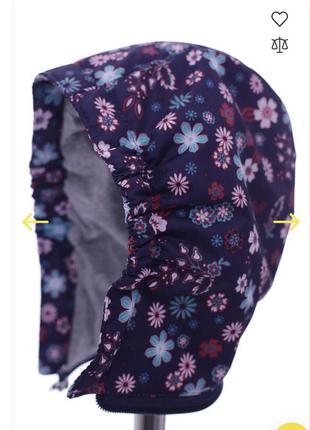 Куртка с капюшоном на молнии цветы деми5 фото