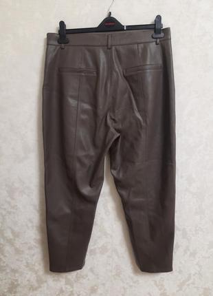 Актуальные кожаные брюки брюки брюки утепленные большой размер10 фото