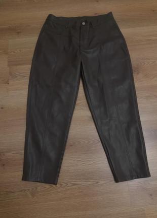 Актуальные кожаные брюки брюки брюки утепленные большой размер5 фото