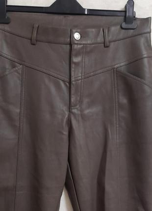 Актуальные кожаные брюки брюки брюки утепленные большой размер8 фото