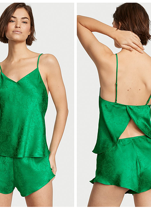 Victoria´s victorias secret виктория сикрет сатиновая пижама костюм для сна satin jacquard cami set