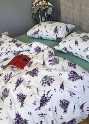 Комплект постельного белья лавандин/полин, turkish flannel5 фото