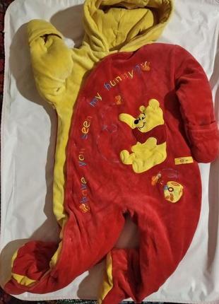 Комбинезон велюровый 9-12 мес