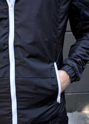Черная куртка ветровка мужская5 фото