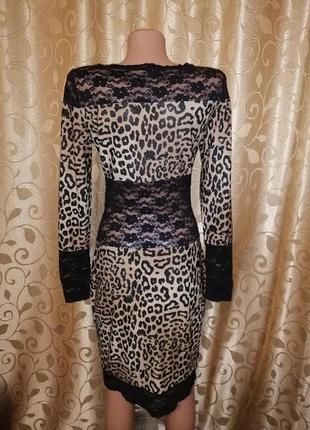 🧡🧡🧡стильное женское леопардовое платье с кружевными, гипюровыми вставками classic🧡🧡🧡7 фото