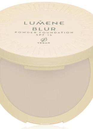 Крем-пудра для обличчя lumene blur longwear powder foundation spf15 no3