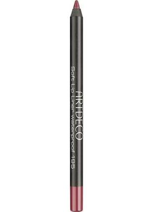 Олівець для губ artdeco soft lip liner waterproof 195 — ripe berry1 фото