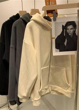 Флісова кофта на блискавці з капюшоном зіпхуді вільного крою фліска тепла стильна...