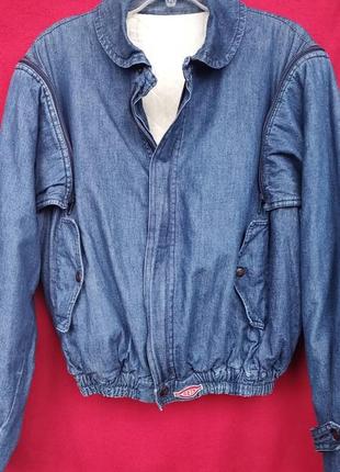 Вінтажний джинсовий бомбер