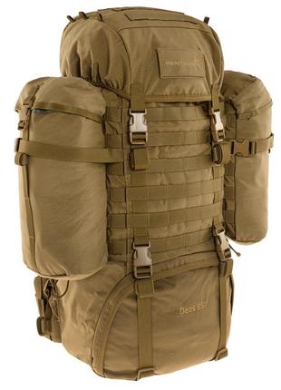 Тактичний рюкзак pentagon deos 65л 650 x 320 x 180мм coyote з дощовиком (k16105-03)