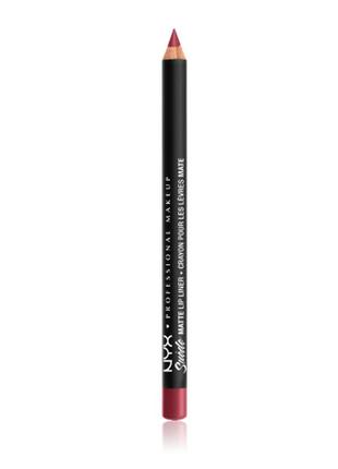 Олівець для губ nyx professional makeup suede matte lip liner cherry skies1 фото