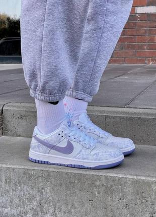 Кроссовки nike dunk low purple pulse white/ light blue dm9467-5005 фото