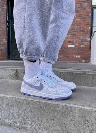 Кроссовки nike dunk low purple pulse white/ light blue dm9467-5008 фото