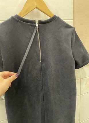 Платье zara из эко замши