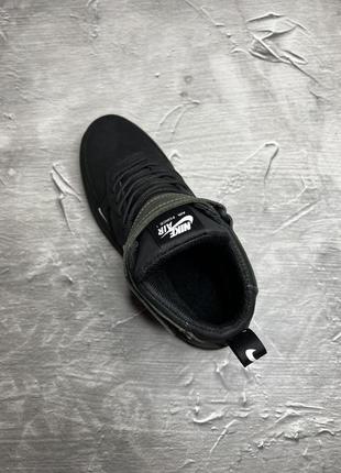 Зимние мужские ботинки nike haki black white (мех) 40-41-43-442 фото