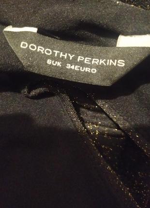 Платье черное вечерние с люрексом блеск блестящие dorothy perkins6 фото