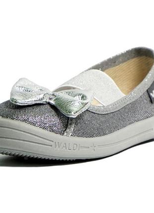 Тапочки капчики валді waldi для сменки школи садка дівчинки дівчини вероніка р. 27-34