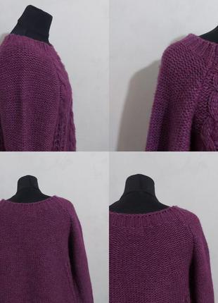 Вязаный свитер расклешенный внизу hekla&co италия6 фото