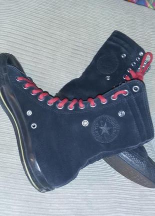 Замшевые классные высокие кеды converse all star оригинал, размер 39 1/2 - стелька 25,0 см.