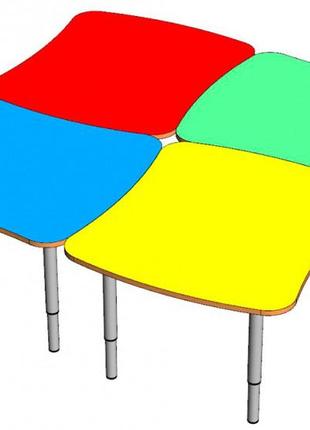 Стол для детского сада, модульный, комплект из 4 столов, квадрат st-8671 фото