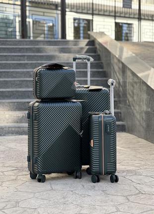 Качественный чемодан из абс пластика + поликарбонат, отводящий польского производителя wings,чемодан,бьют кейс,дорожняя сумка2 фото