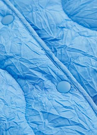 Голубая демисезонная стеганая куртка h&amp;m, m, l, xl, xxl как - zara, arket, cos, marc opolo, tommy2 фото
