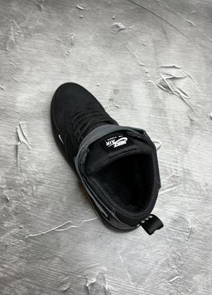 Зимние мужские ботинки nike black grey (мех) 40-41-42-434 фото