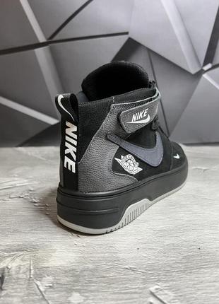 Зимние мужские ботинки nike black grey (мех) 40-41-42-438 фото