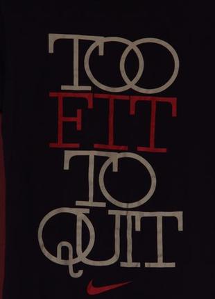Nike s футболка из хлопка “too fit to quit”3 фото