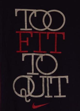 Nike s футболка из хлопка “too fit to quit”4 фото