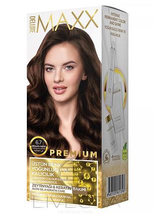 Краска для волос maxx deluxe 6.7 шоколадный кофе #разгрузкой livesta левистая туреченица