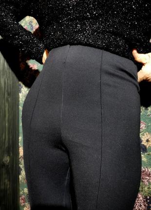 Плотные трикотажные брюки леггинсы лосины прямые primark стрейч штаны высокая посадка из вискозы3 фото