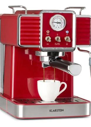 Ріжкова кавоварка, кавомашина klarstein червона наявність уточнюйте