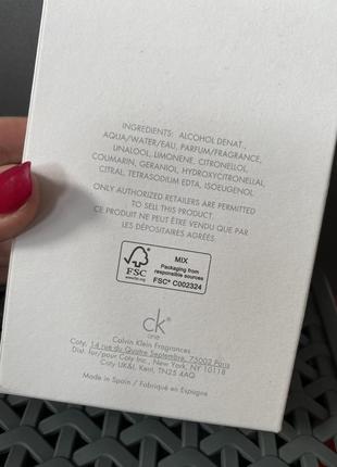Парфюм духи оригинал туалетная вода унисекс calvin yw0yw00337 klein4 фото