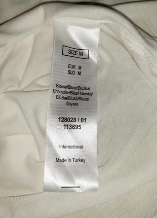 Стильная вискозная блузка молочного цвета orsay с биркой made in turkey6 фото