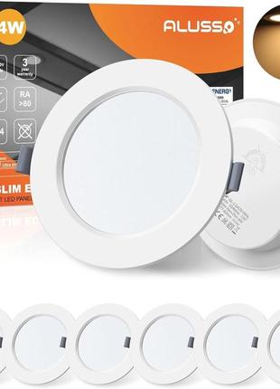 Alusso led downlights 15 вт світлодіодний вбудований стельовий точковий світильник 3000k теплий білий ip441 фото