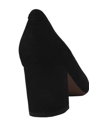 Туфли на каблуке женские anemone натуральная замша, цвет черный, 373 фото